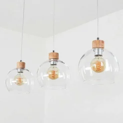 Suspension Andeer Chrome, Ecru, 3 Lumieres