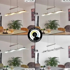 Suspension Bolonda Led Nickel Mat, 3 Lumieres