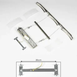 Suspension Bolonda Led Nickel Mat, 3 Lumieres