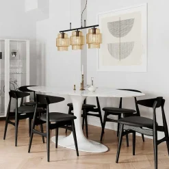 Suspension By Rydens Ebbot Noir, 3 Lumieres