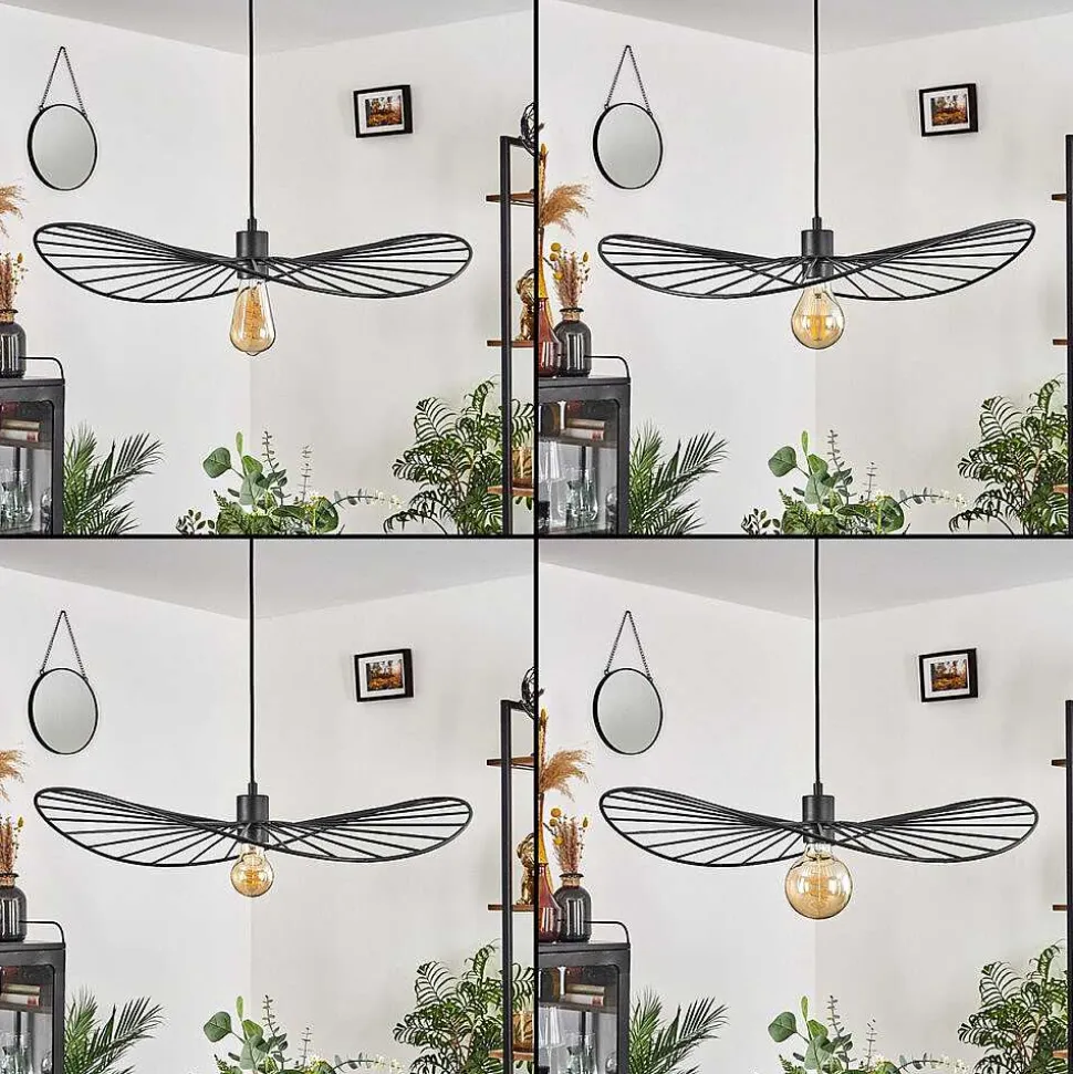 Suspension Cacor Noir, 1 Lumiere