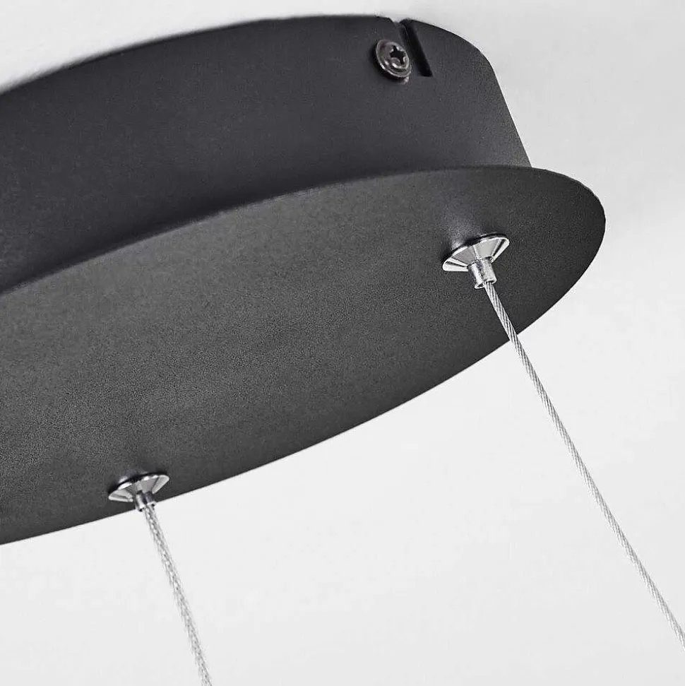 Suspension Calcium Led Noir, 1 Lumiere