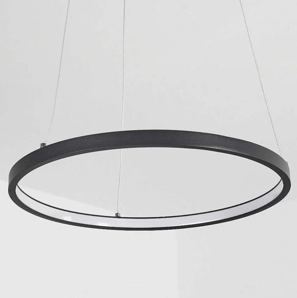 Suspension Calcium Led Noir, 1 Lumiere