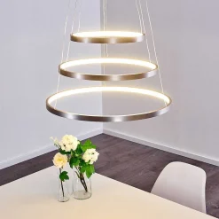 Suspension Canisteo Led Nickel Mat, 3 Lumieres