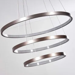 Suspension Canisteo Led Nickel Mat, 3 Lumieres