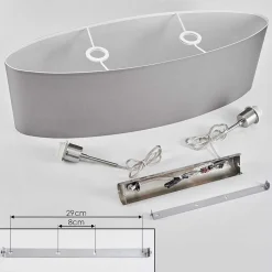 Suspension Domnom Nickel Mat, 2 Lumieres