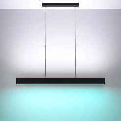 Suspension Eglo Andreas-Z Led Noir, 2 Lumieres, Changeur De Couleurs