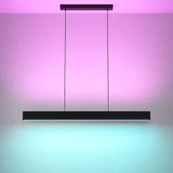 Suspension Eglo Andreas-Z Led Noir, 2 Lumieres, Changeur De Couleurs