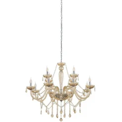 Suspension Eglo Basilano Chrome, 12 Lumieres