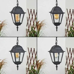 Suspension Exterieur Naofe Noir, 1 Lumiere