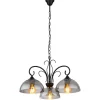 Suspension Globo Cottage Noir, 3 Lumieres