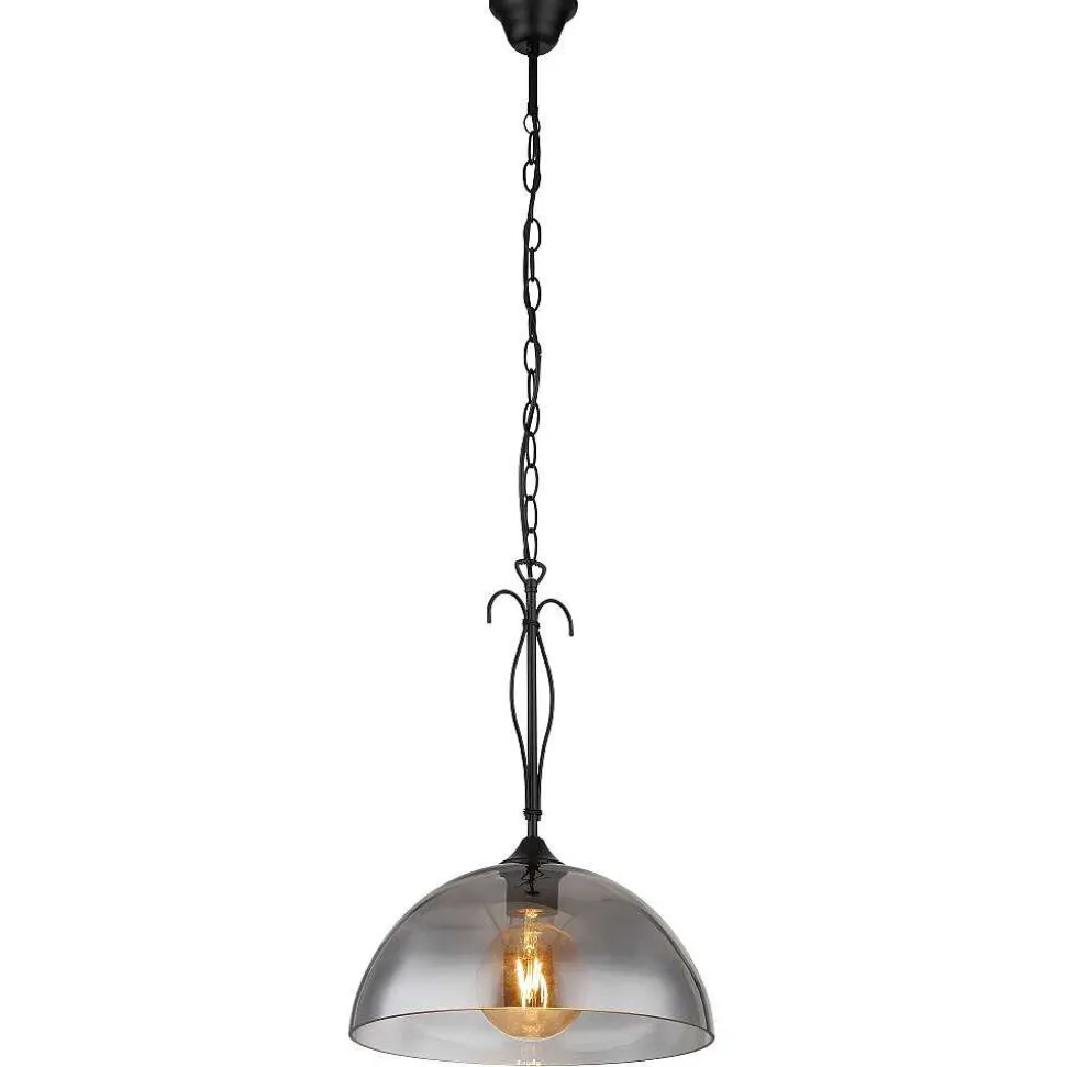 Suspension Globo Cottage Noir, 1 Lumiere