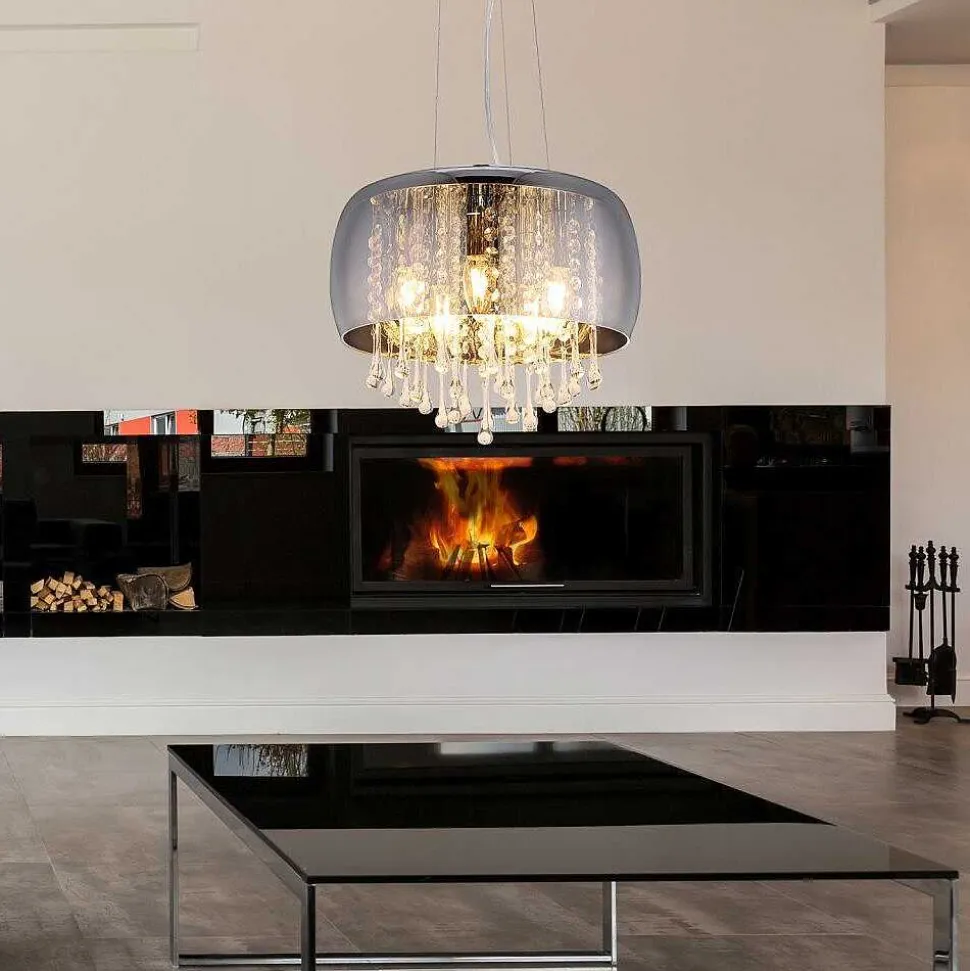 Suspension Globo Kalla Chrome, 5 Lumieres