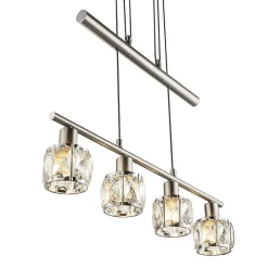 Suspension Globo Kris Nickel Mat, 4 Lumieres