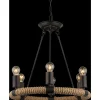 Suspension Globo Ulleu Noir, 6 Lumieres