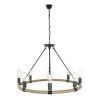 Suspension Globo Ulleu Noir, 8 Lumieres