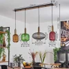 Suspension Goldenville Laiton, Noir, 4 Lumieres