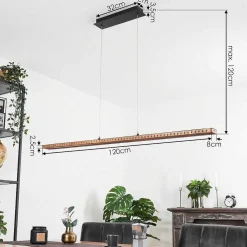 Suspension Guacacallo Led Noir, 1 Lumiere