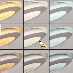 Suspension Ittingen Led Blanc, 1 Lumiere, Changeur De Couleurs