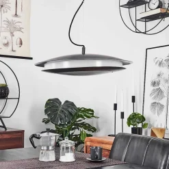 Suspension Ittingen Led Noir, 1 Lumiere, Changeur De Couleurs
