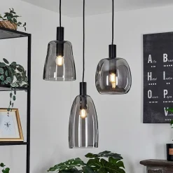 Suspension Kenong Noir, 3 Lumieres