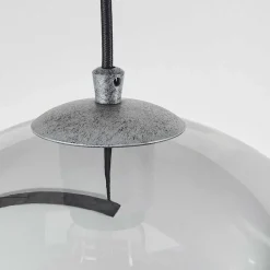 Suspension Leissigen Argent Oxyde, 3 Lumieres
