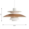 Suspension Louis Poulsen Blanc, 1 Lumiere