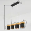 Suspension Malimea Ecru, Noir, 4 Lumieres