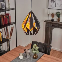 Suspension Marang Noir, Argente, 1 Lumiere