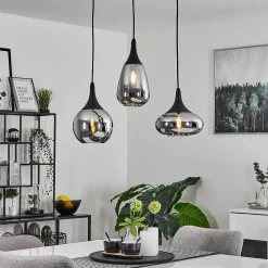 Suspension Maynal Noir, 3 Lumieres