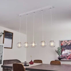 Suspension Mesas Blanc, 5 Lumieres