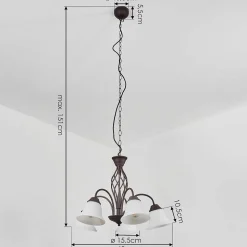 Suspension Mosquerito Rouille, 5 Lumieres