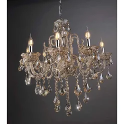 Suspension Paul Neuhaus Gracia Champagne, 8 Lumieres