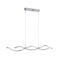 Suspension Paul Neuhaus Q-Malina Led Nickel Mat, 2 Lumieres, Telecommandes