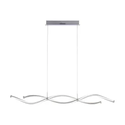 Suspension Paul Neuhaus Q-Malina Led Nickel Mat, 2 Lumieres, Telecommandes