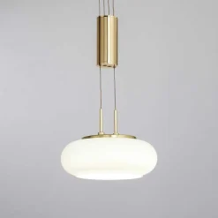 Suspension Paul Neuhaus Q-Etienne Led Laiton, 2 Lumieres, Telecommandes