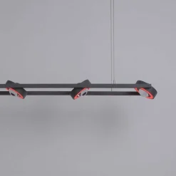 Suspension Paul Neuhaus Q-Mia Led Anthracite, 16 Lumieres, Telecommandes, Changeur De Couleurs