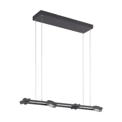Suspension Paul Neuhaus Q-Mia Led Anthracite, 16 Lumieres, Telecommandes, Changeur De Couleurs