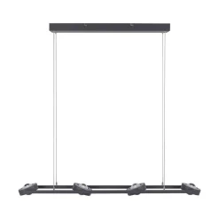 Suspension Paul Neuhaus Q-Mia Led Anthracite, 16 Lumieres, Telecommandes, Changeur De Couleurs