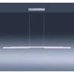 Suspension Paul Neuhaus Q-Henrik Led Aluminium, 3 Lumieres, Telecommandes
