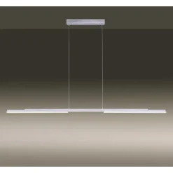 Suspension Paul Neuhaus Q-Henrik Led Aluminium, 3 Lumieres, Telecommandes