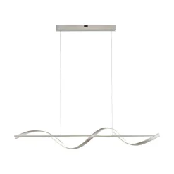 Suspension Paul Neuhaus Qswing Led Argente, 1 Lumiere, Telecommandes
