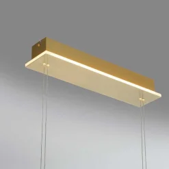 Suspension Paul Neuhaus Q-Etienne Led Laiton, 4 Lumieres, Telecommandes