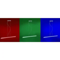 Suspension Paul Neuhaus Q-Riller Led Chrome, 14 Lumieres, Telecommandes, Changeur De Couleurs