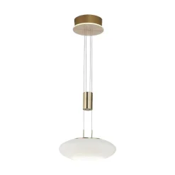 Suspension Paul Neuhaus Q-Etienne Led Laiton, 1 Lumiere, Telecommandes