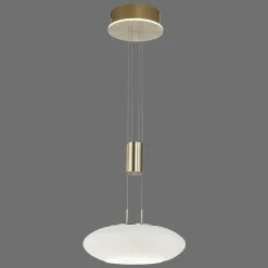Suspension Paul Neuhaus Q-Etienne Led Laiton, 1 Lumiere, Telecommandes