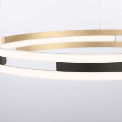 Suspension Paul Neuhaus Q-Beluga Led Or, 1 Lumiere, Telecommandes