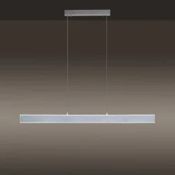 Suspension Paul-Neuhaus Q-Adriana Led Aluminium, 2 Lumieres, Telecommandes