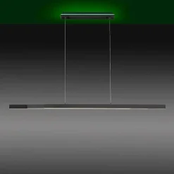 Suspension Paul-Neuhaus Q-Arian Led Anthracite, 4 Lumieres, Telecommandes