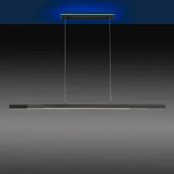 Suspension Paul-Neuhaus Q-Arian Led Anthracite, 4 Lumieres, Telecommandes